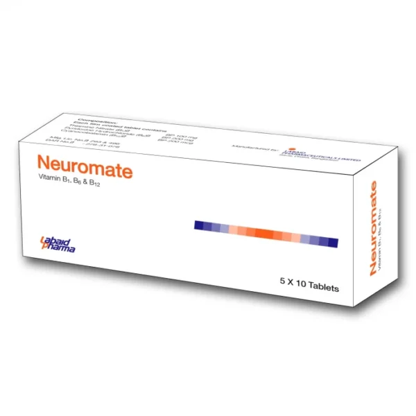 Neuromate 100mg+200mg+200mcg Tablet