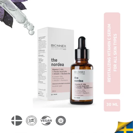 Bionnex The Nordea Vitamin C 15%, Ferulic Acid, Arbutin & Burdock Brightening Serum