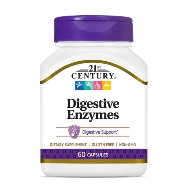 21ST Century Digestive Enzymes is a proprietary blend formulated to support normal digestive function - 60 Capsules, USA