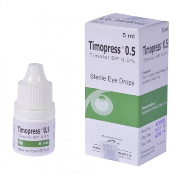 Timopress 0.5% Sterile Eye Drops 5ml