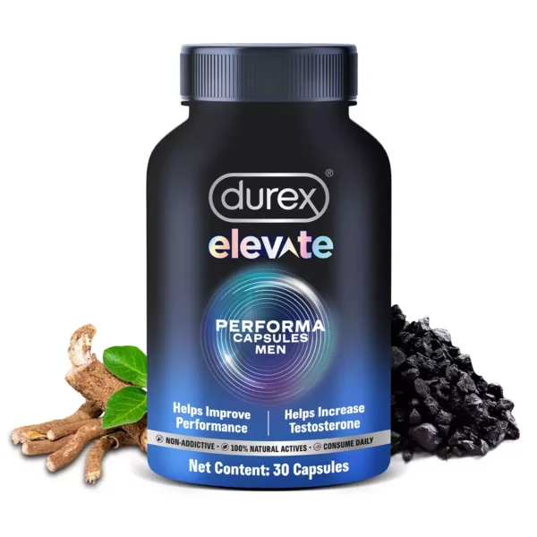 Durex Elevate Performa Shilajit Capsules For Men, 30 count