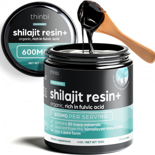 Thinbi Shilajit Resin+ Pure Himalayan Shilajit, 120gm, USA