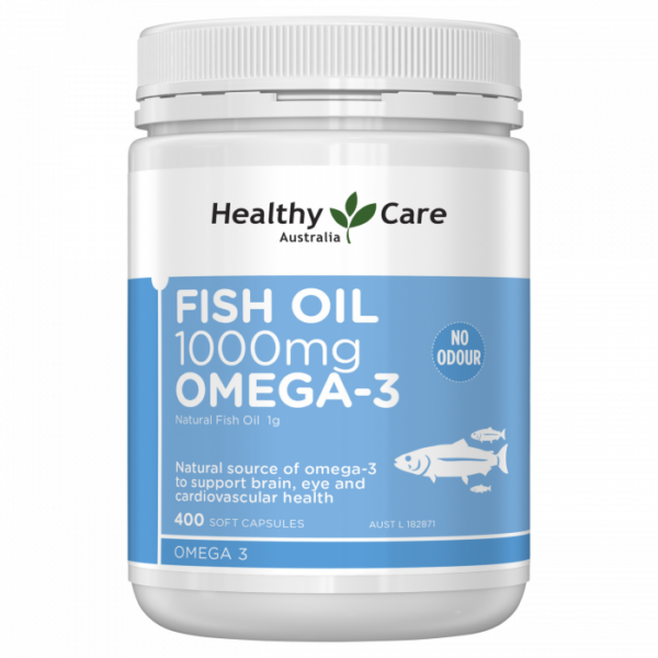 Healthy Care Fish Oil 1000mg Omega-3, 400 capsules | Australia