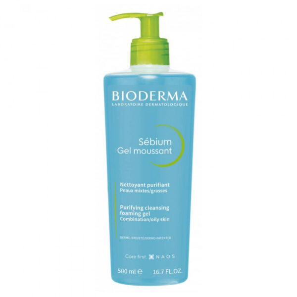 Bioderma Sébium Purifying Cleansing Foaming Gel Moussant Pump 500ml Pump