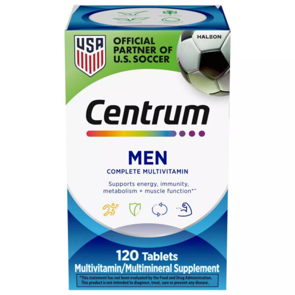 Centrum Men Multivitamins with Vitamin D3, 120 Tablets