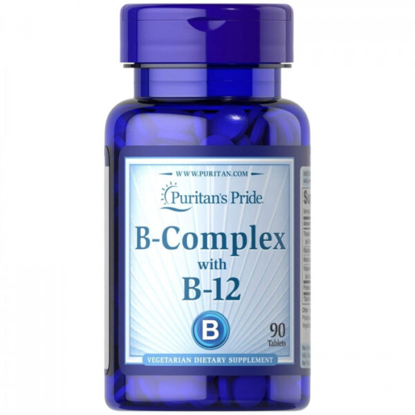 Puritan’s Pride Vitamin B-Complex and Vitamin B-12, 90 Tablets, | USA
